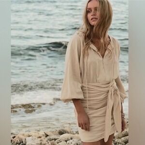 green mini long sleeve dress Green A-Line Long Sleeve Mini Dress